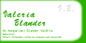 valeria blander business card